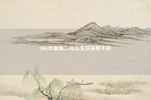 2004年属猴二月出生女孩好不好,2004年属猴二月出生男孩好不好 易学 第1张