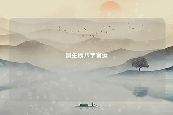 测生辰八字官运 生辰八字算官运 易学 第1张 测生辰八字官运 生辰八字算官运 易学 第1张