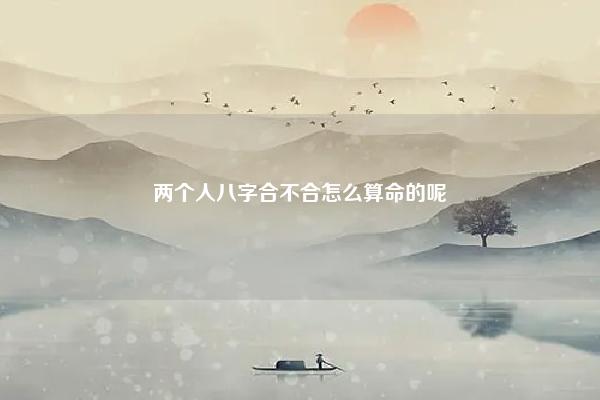 两个人八字合不合怎么算命的呢 两个人生辰八字合不合怎么算呢 易学 第1张 两个人八字合不合怎么算命的呢 两个人生辰八字合不合怎么算呢 易学 第1张